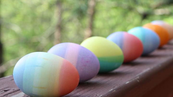 Rainbow Color Easter Eggs